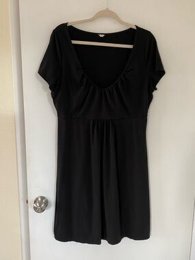 J. Crew Black Scoop Neck Knit Dress Size Large